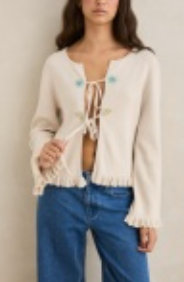 Petal Drift Knit Cardigan