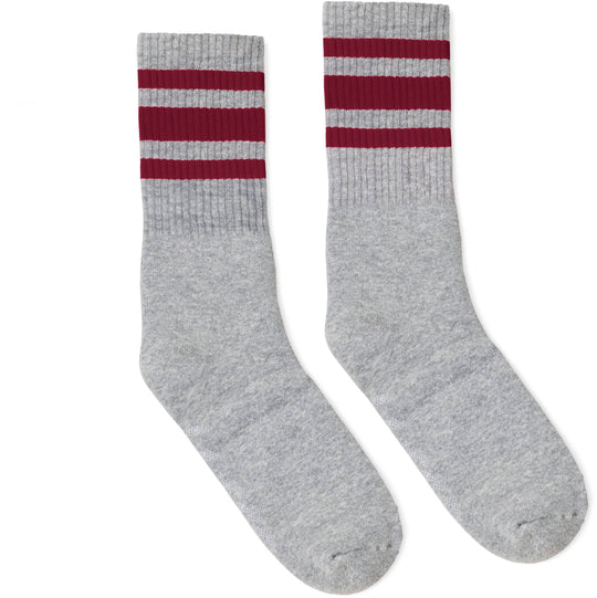 Maroon Stripes | Heather Grey: L/XL