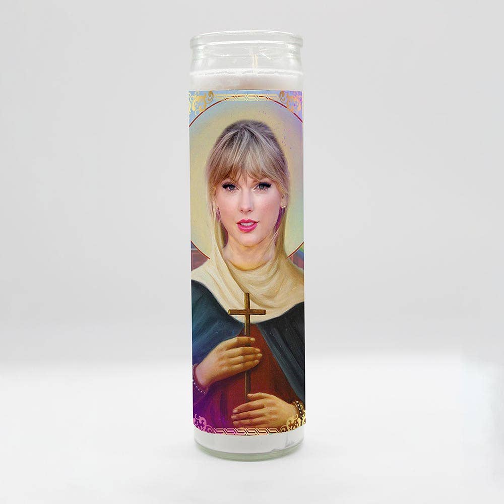 Saint Tay Tay Rainbow Candle