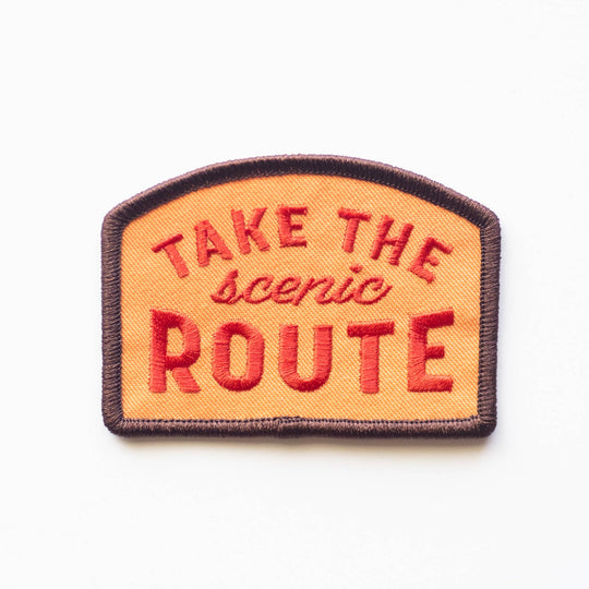 Union Made - Take the Scenic Route Embroidered Iron on Patch