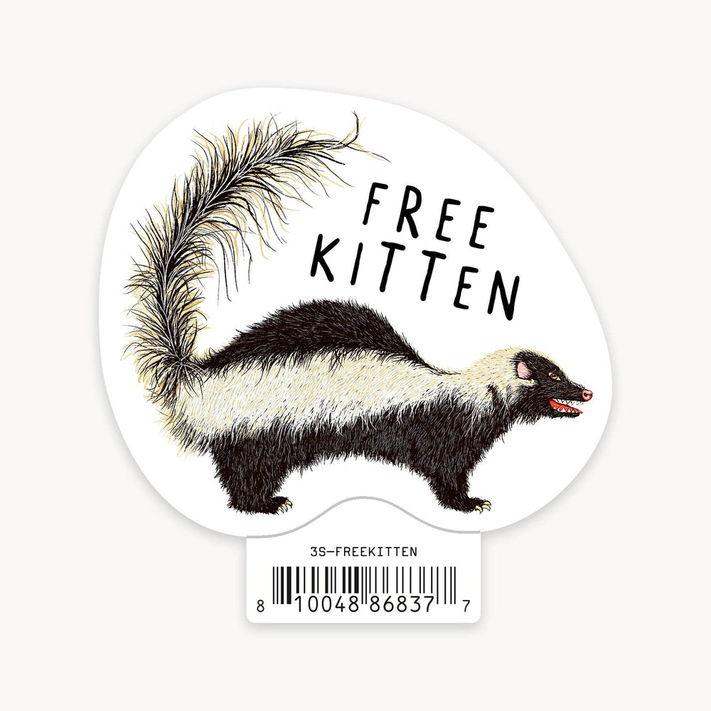 Free Kitten - 3" Art Sticker