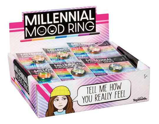 Toysmith - Millennial Mood Rings, Witty, Trend Right Moods