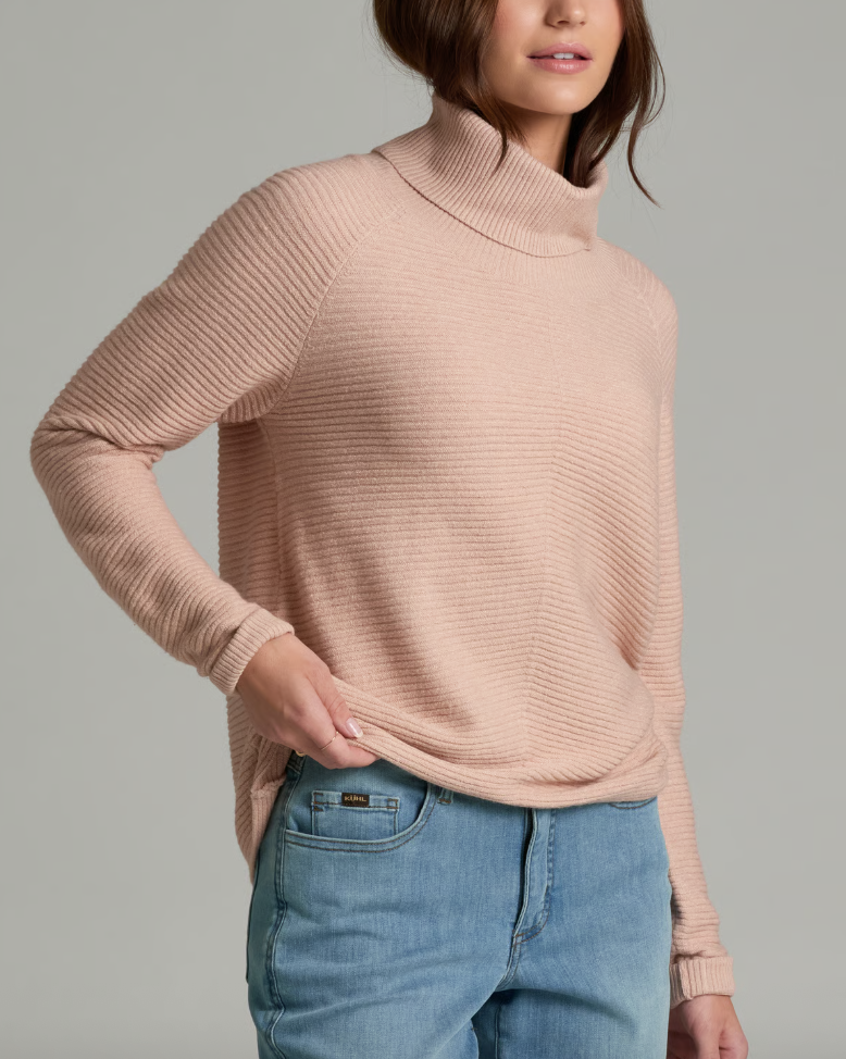 KUHL Solace Sweater in Petal, lifestyle