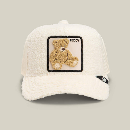 Goorin Bros Double Stuffed Teddy trucker hat in Wax, front