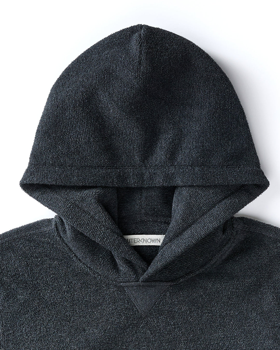 Outerknown Hightide Pullover Hoodie in Heather Black 2