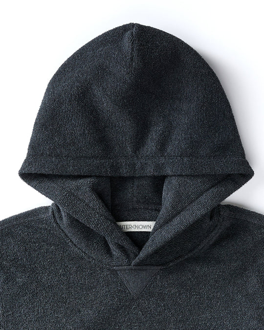 Outerknown Hightide Pullover Hoodie in Heather Black 2