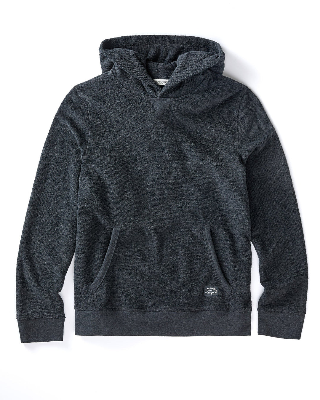 Outerknown Hightide Pullover Hoodie in Heather Black