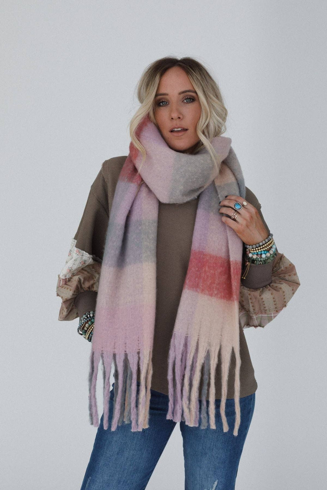 Everest Cozy Plaid Scarf
