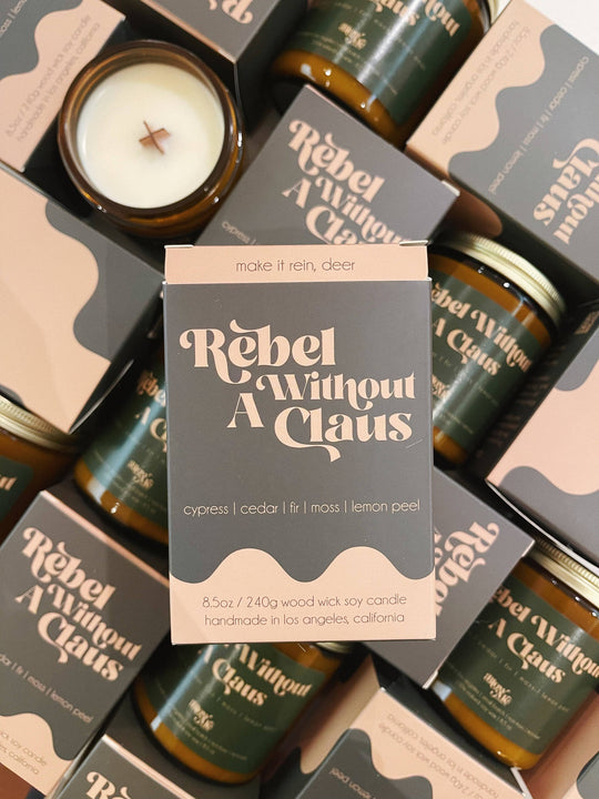 Rebel Without A Claus Candle