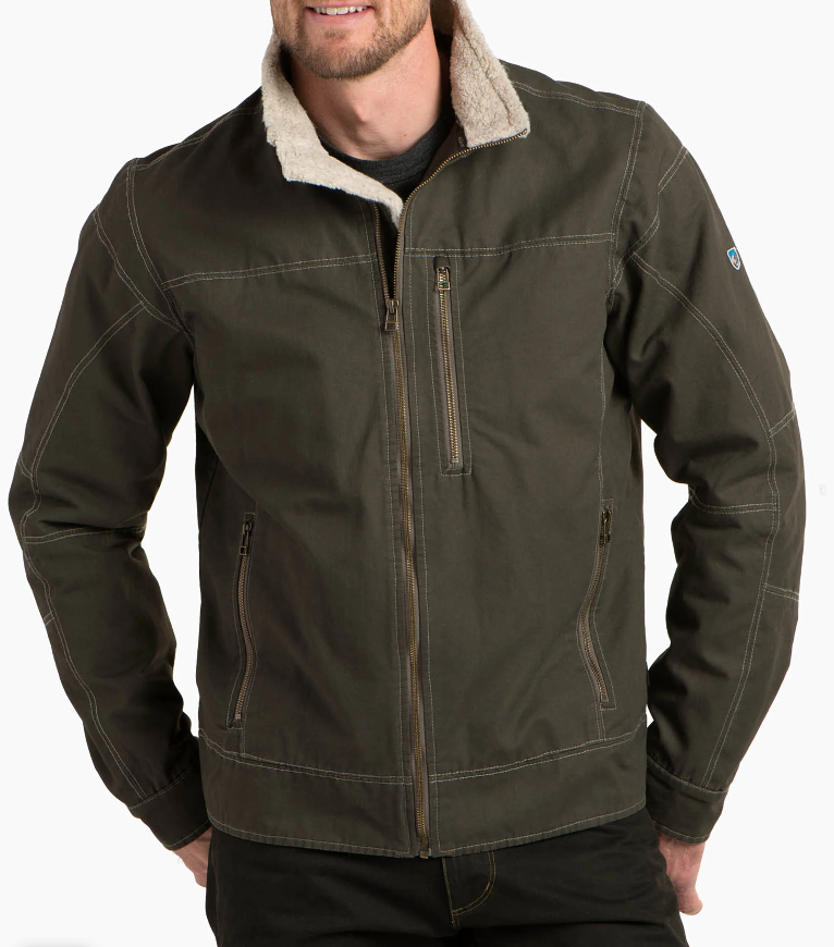 KUHL Burr Jacket Lined in Gun Metal, front