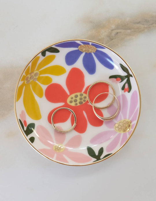 Porcelain Trinket Dish | Primary Blooms