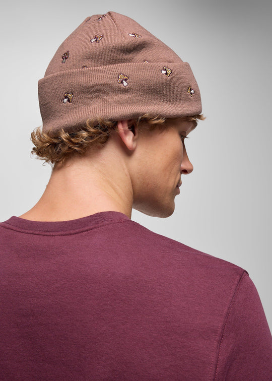 prAna Wild Now Beanie in Shroom Shrooms, back