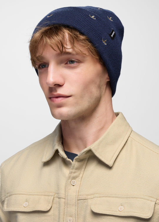 prAna Wild Now Beanie in Nautical Horns, front