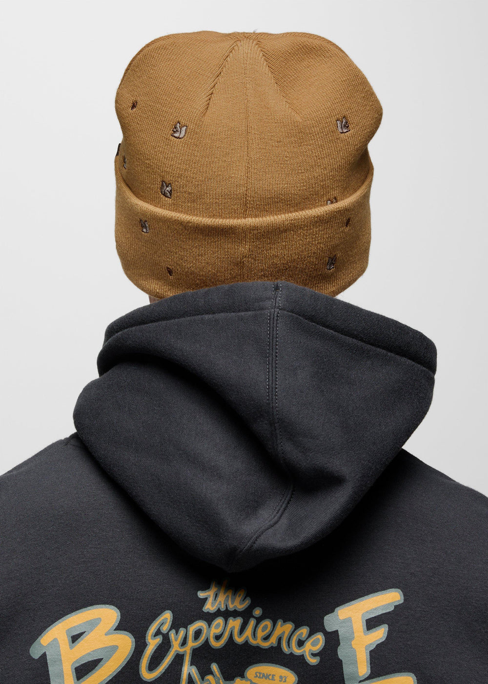 prAna Wild Now Beanie in Dijon Squirrel, back