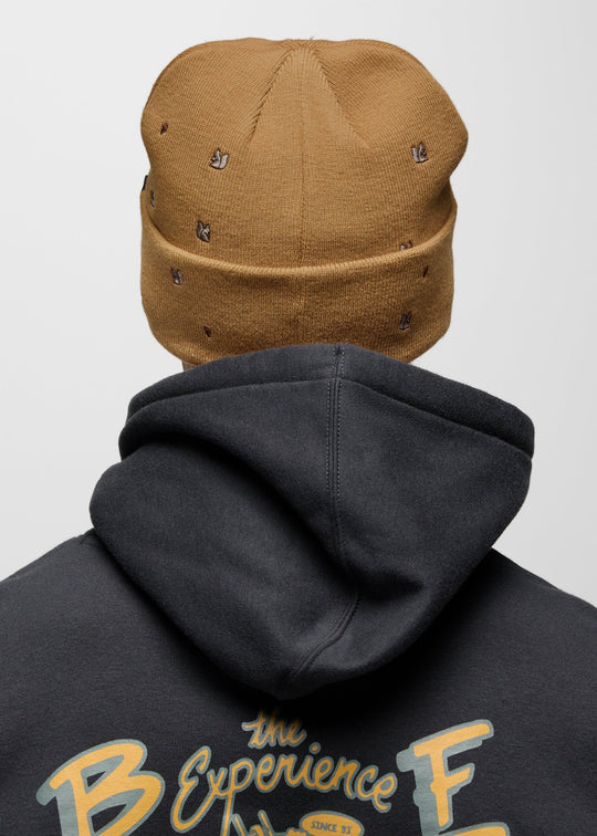 prAna Wild Now Beanie in Dijon Squirrel, back
