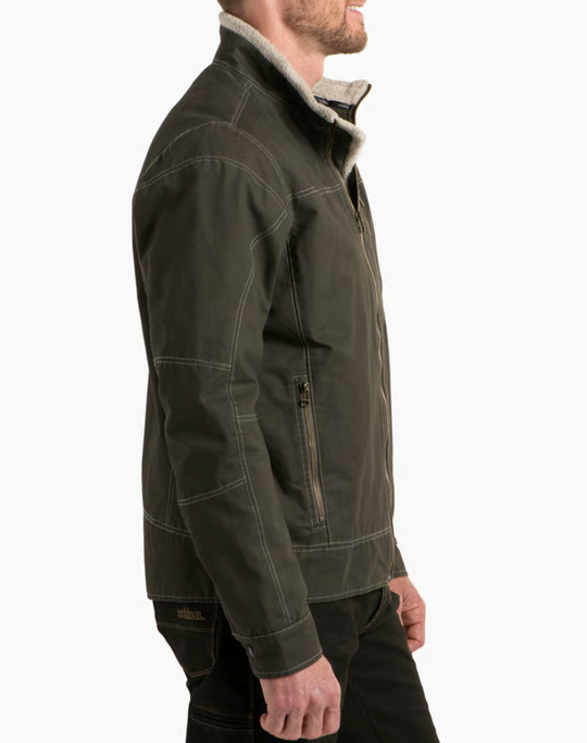 KUHL Burr Jacket Lined in Gun Metal, side
