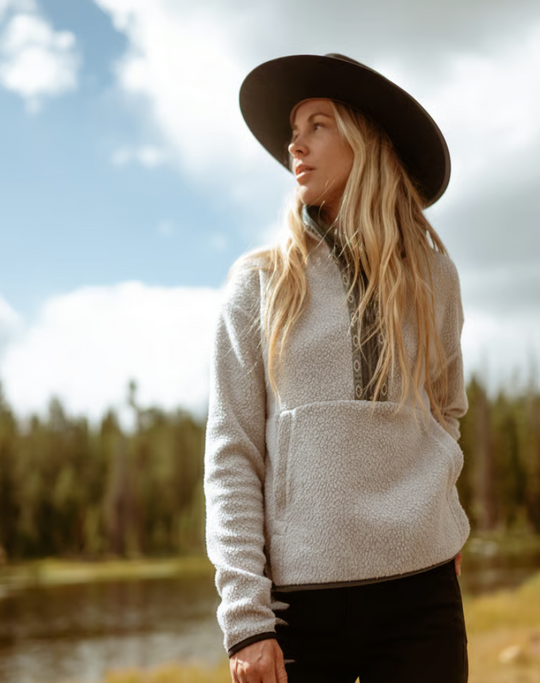 KUHL Hygge 1/2 Zip in Natural, lifestyle