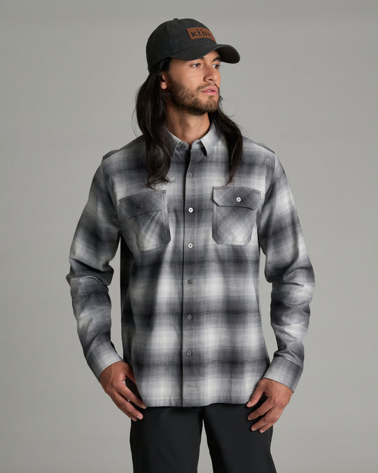 KUHL Dillingr Flannel LS in Wind Gust, front