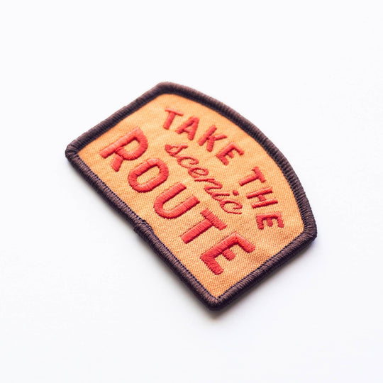Union Made - Take the Scenic Route Embroidered Iron on Patch