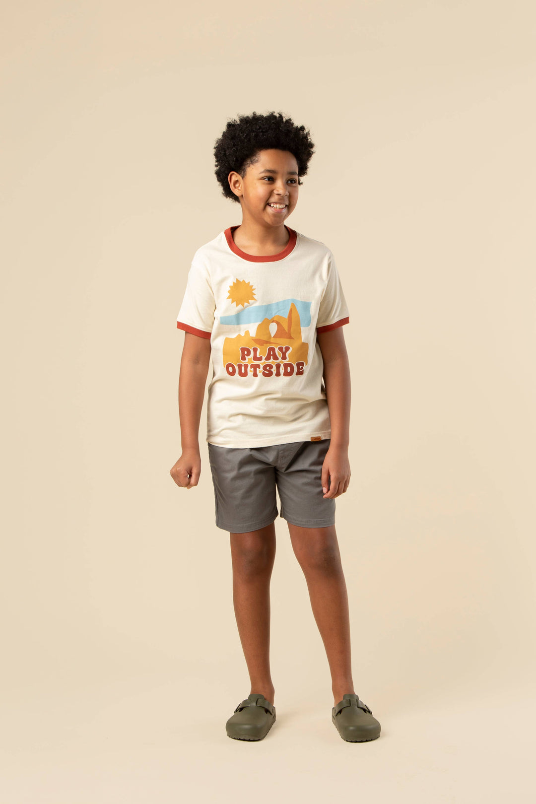 Play Outside Youth Short Sleeve Ringer Tee