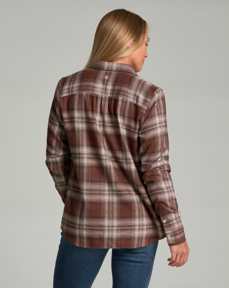 KUHL Whisper Flannel in French Roast, back