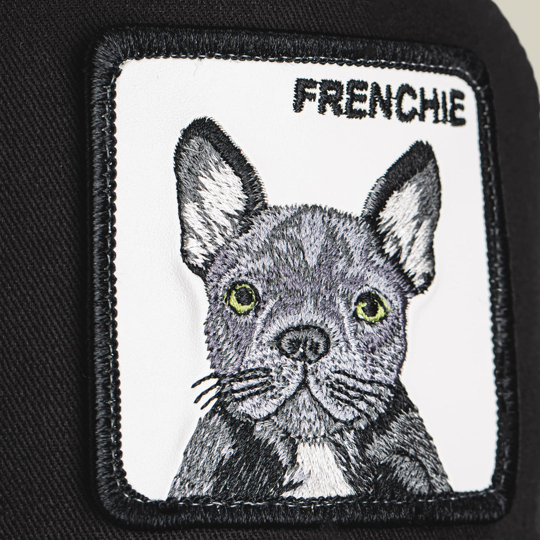 Goorin Bros Frenchie Trucker Mini kids trucker hat in Void, detail