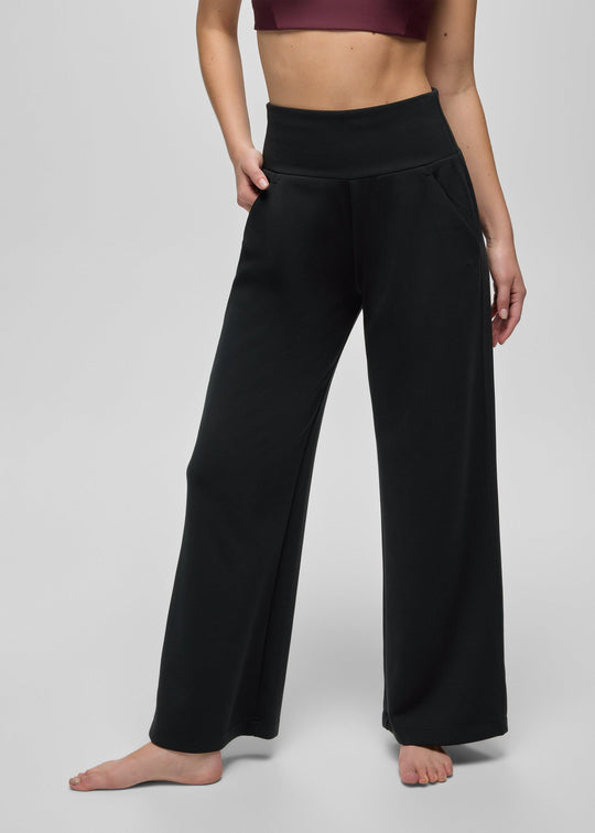 prAna Shea Soft Hot Spell Wide Leg in Black, front