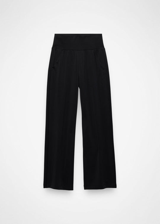 prAna Shea Soft Hot Spell Wide Leg in Black, front flat lay