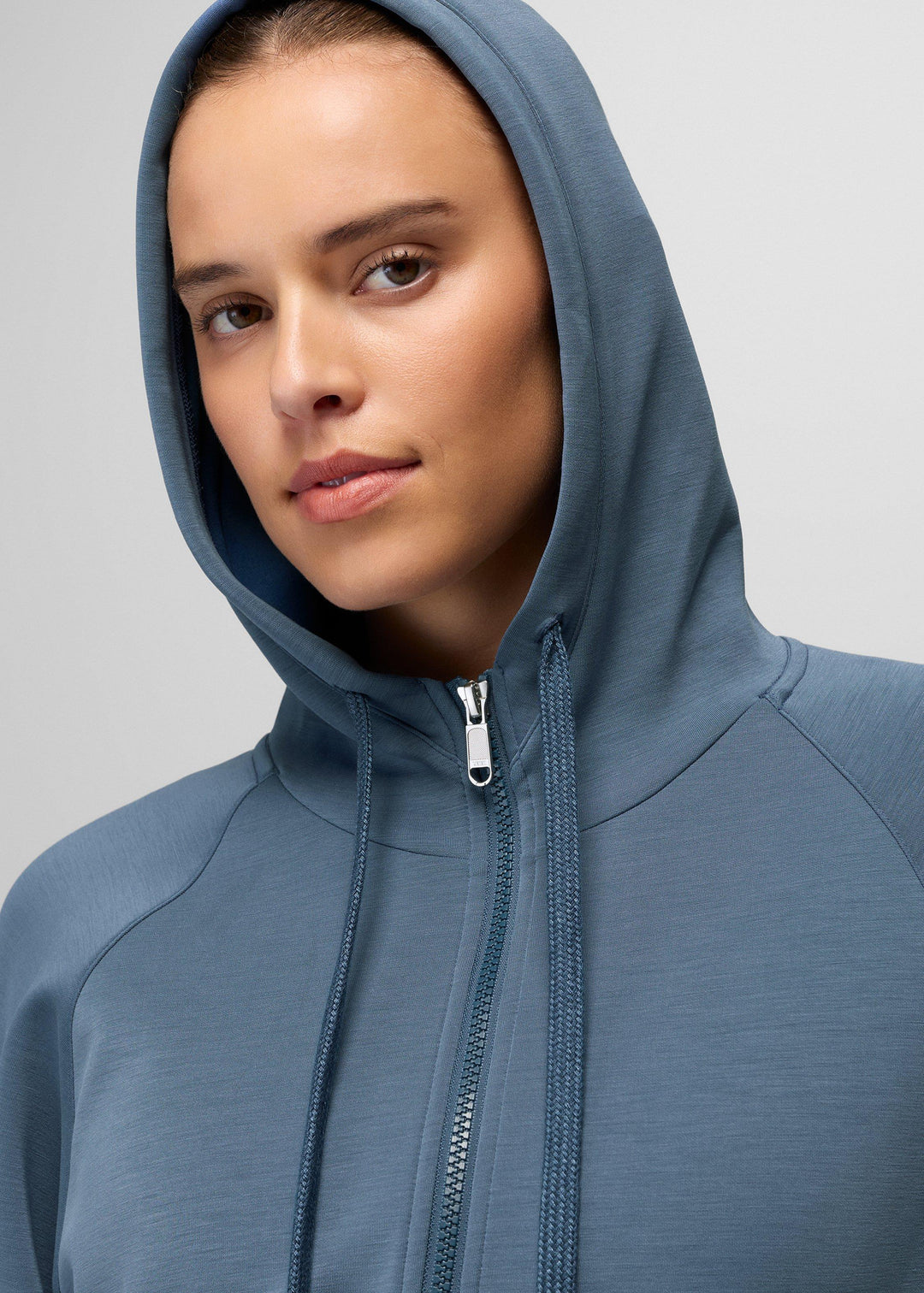 Shea Soft Full Zip in Bluff Blue detail - prAna - Davidson Provision Co.