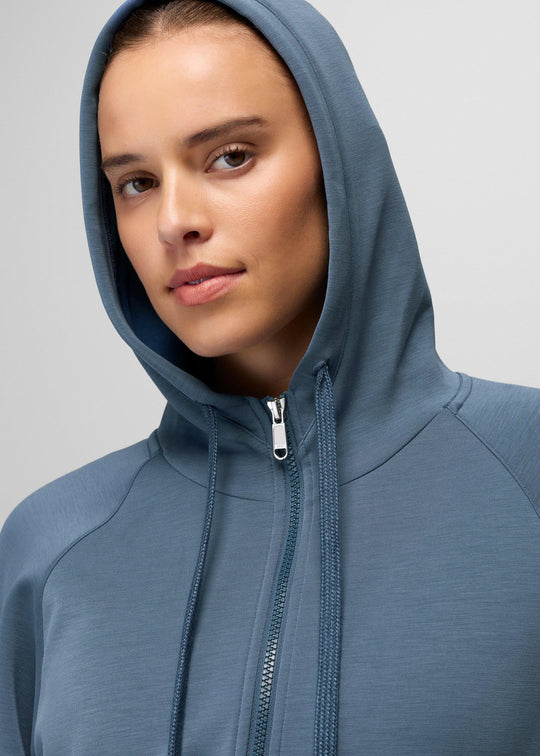 Shea Soft Full Zip in Bluff Blue detail - prAna - Davidson Provision Co.