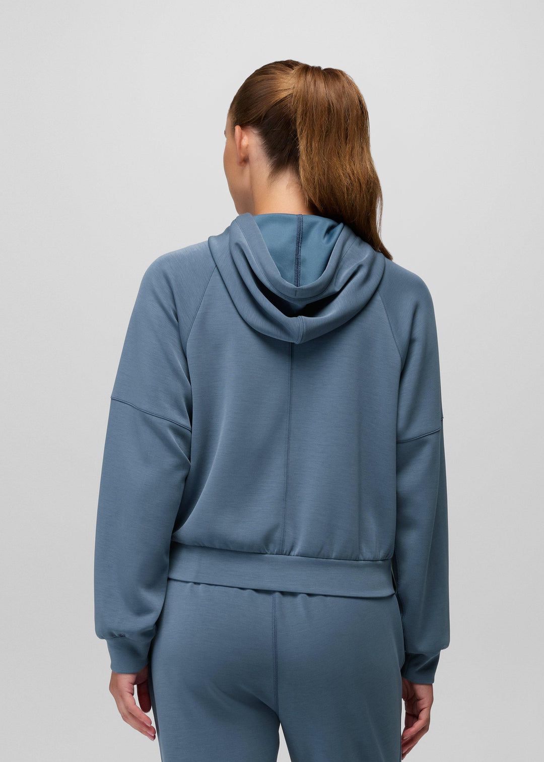 Shea Soft Full Zip in Bluff Blue back view - prAna - Davidson Provision Co.