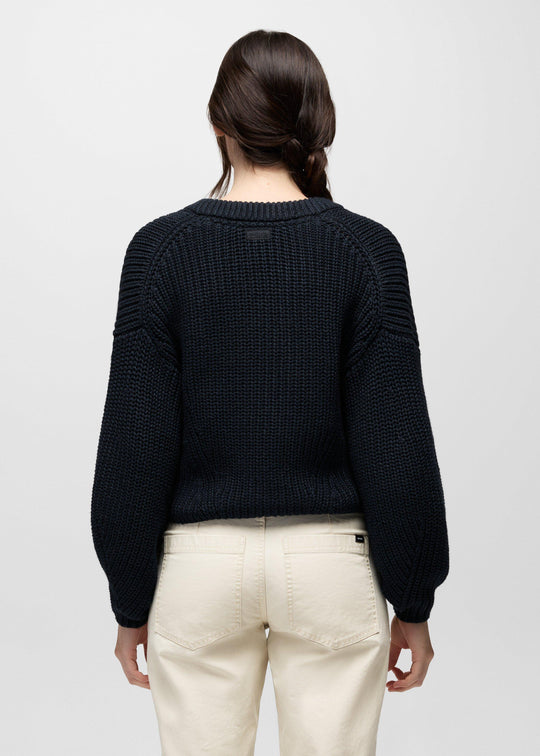 prAna Sunday River Short Cardigan in Nautical, back