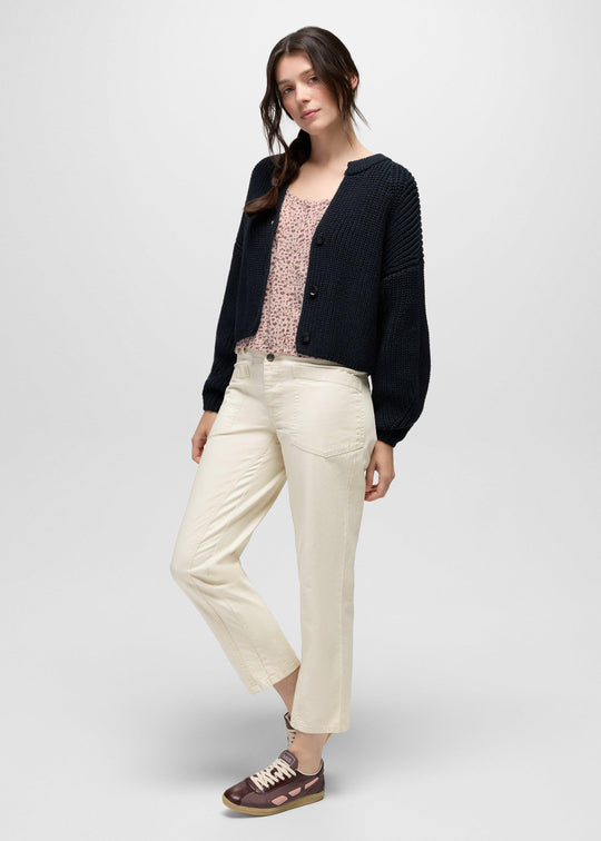 prAna Sunday River Short Cardigan in Nautical, lifestyle 1