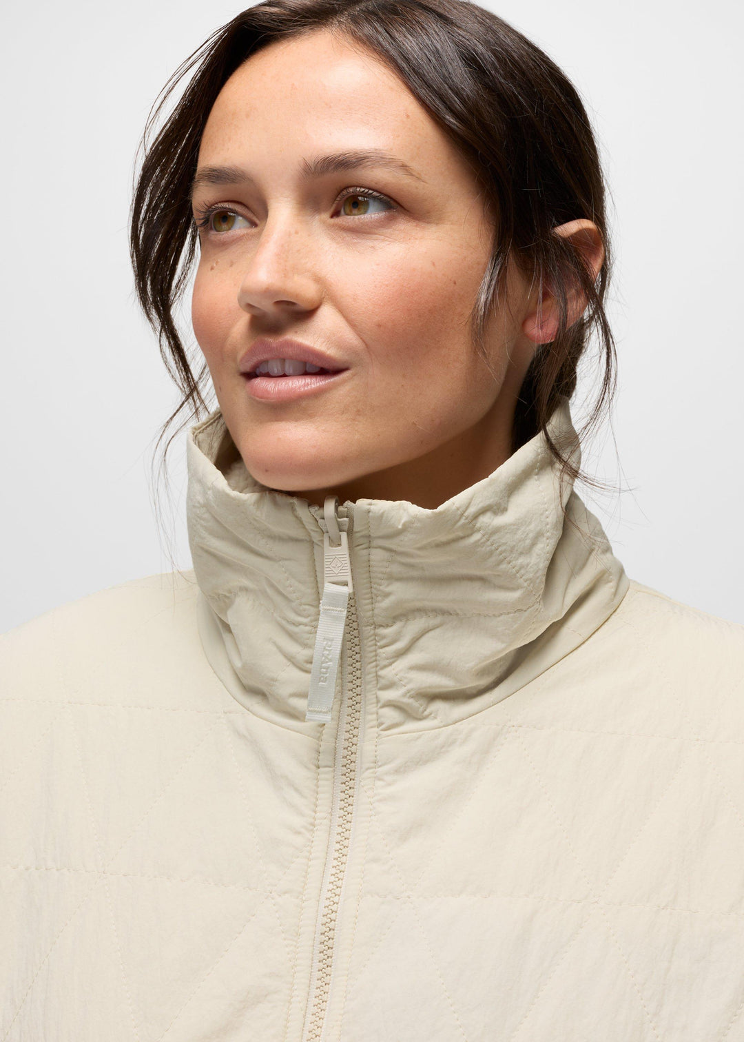 prAna Encinitas Reversible Vest in Beach Pebble, detail 1