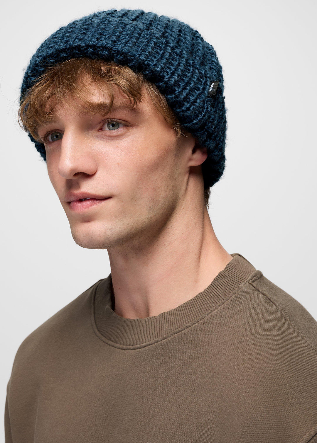 prAna Buoy 10 Beanie in Blue Coral, front