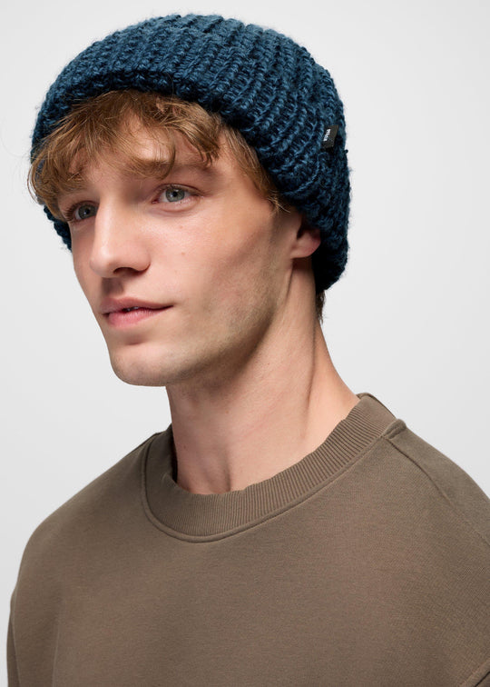 prAna Buoy 10 Beanie in Blue Coral, front