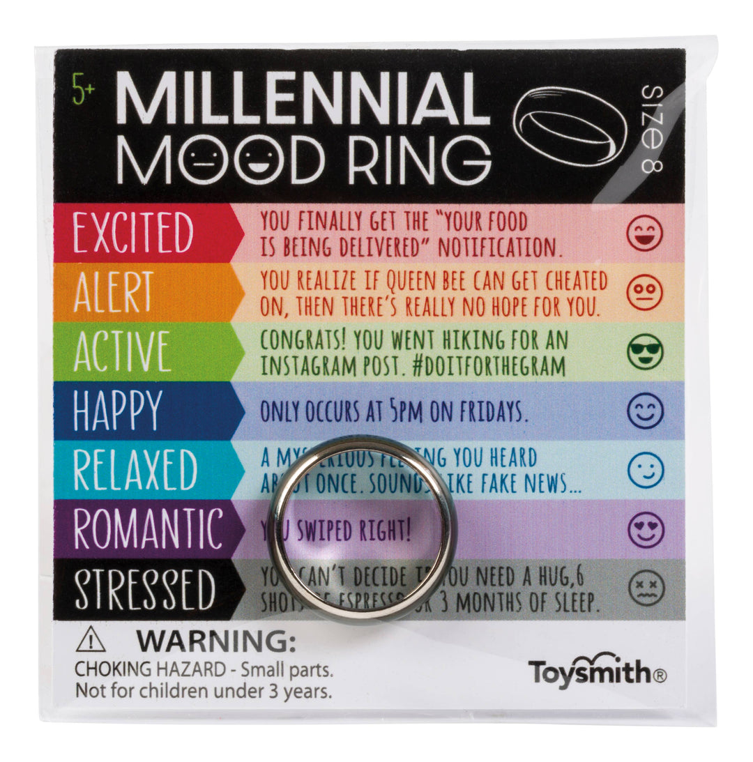 Toysmith - Millennial Mood Rings, Witty, Trend Right Moods