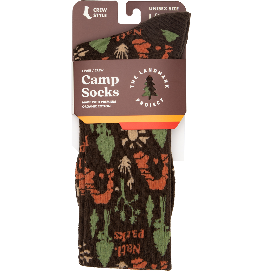 National Park Roundup Sock: Brown