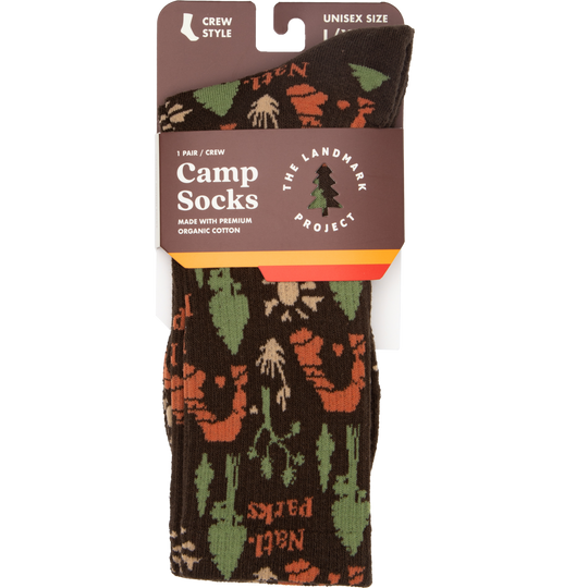 National Park Roundup Sock: Brown