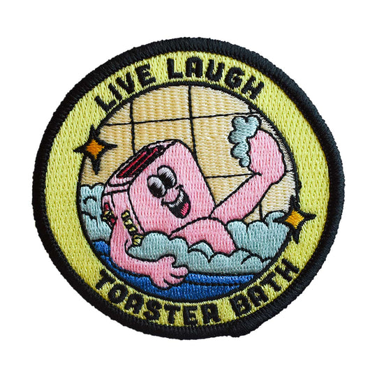Retrograde Supply Co. - Live, Laugh, Toaster Bath (Iron-On Patch)