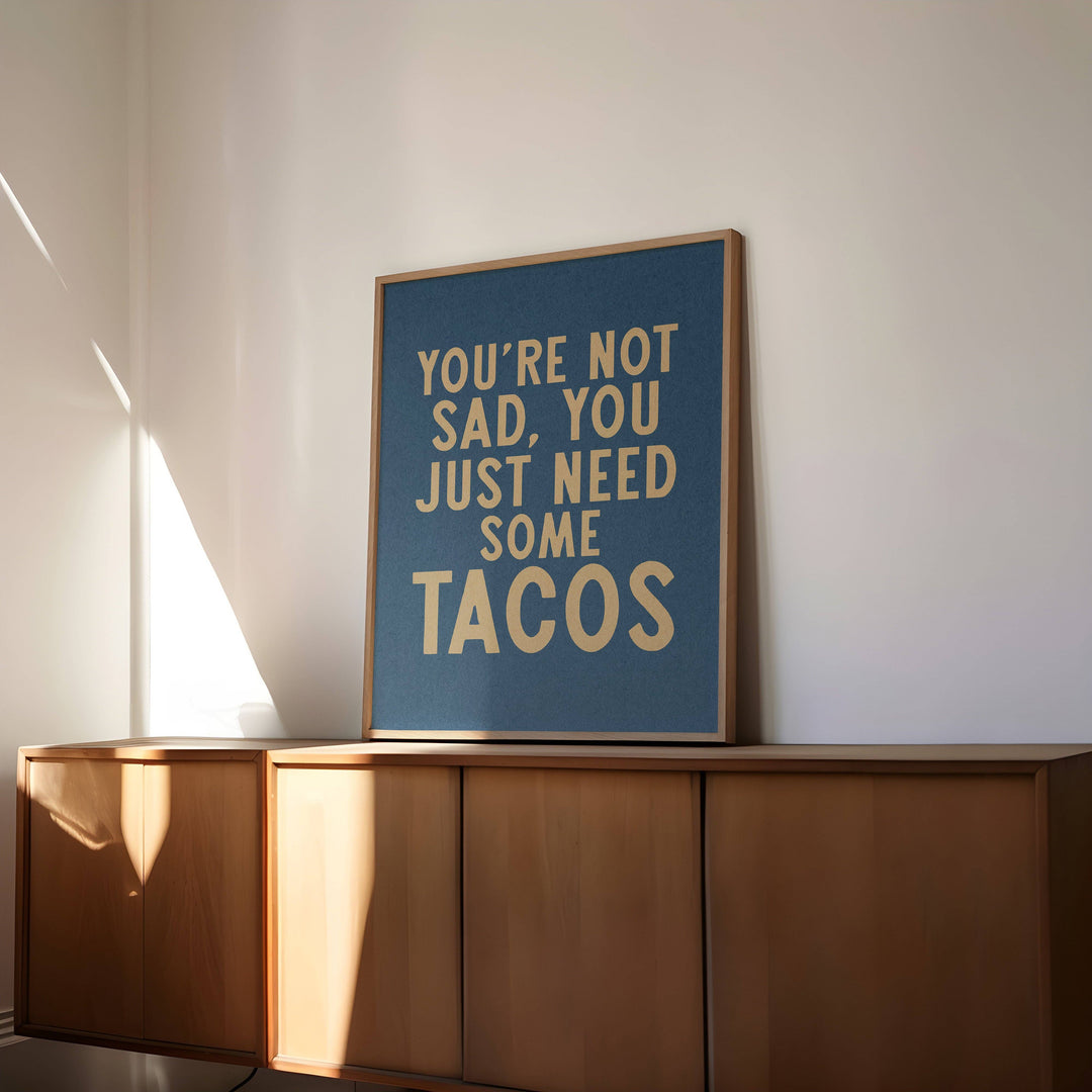 Tejas Country Club - Taco Humor Wall Art Home Decor Art Print