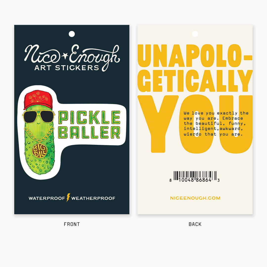 Pickle Baller - 3" Art Sticker