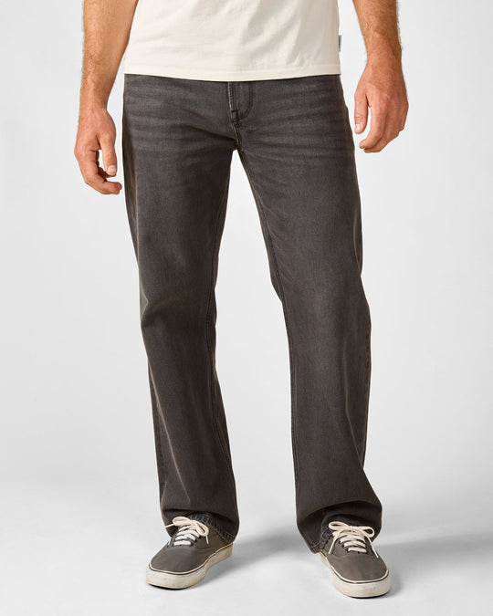 Outerknown The Beachcomber Relaxed Jean in Washed Black, view 3