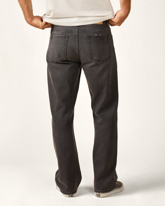 Outerknown The Beachcomber Relaxed Jean in Washed Black, view 5