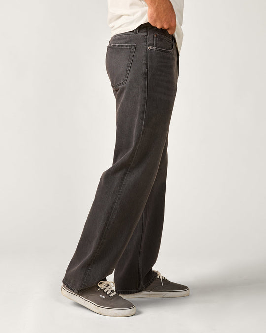 Outerknown The Beachcomber Relaxed Jean in Washed Black, view 4