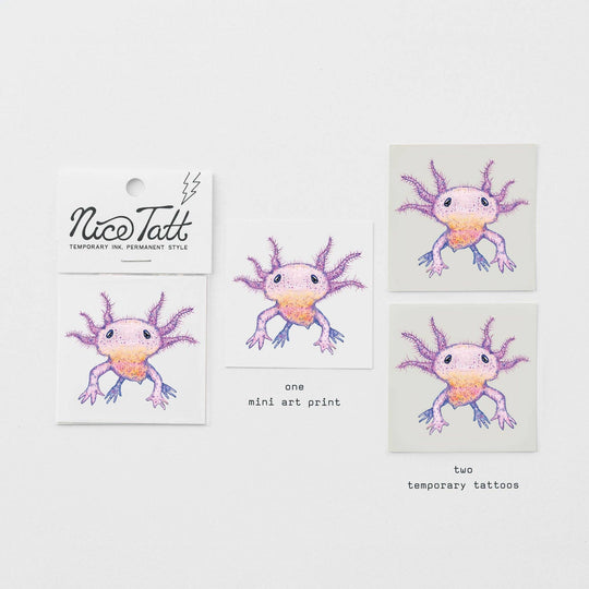 Axolotl - Temporary Tattoo