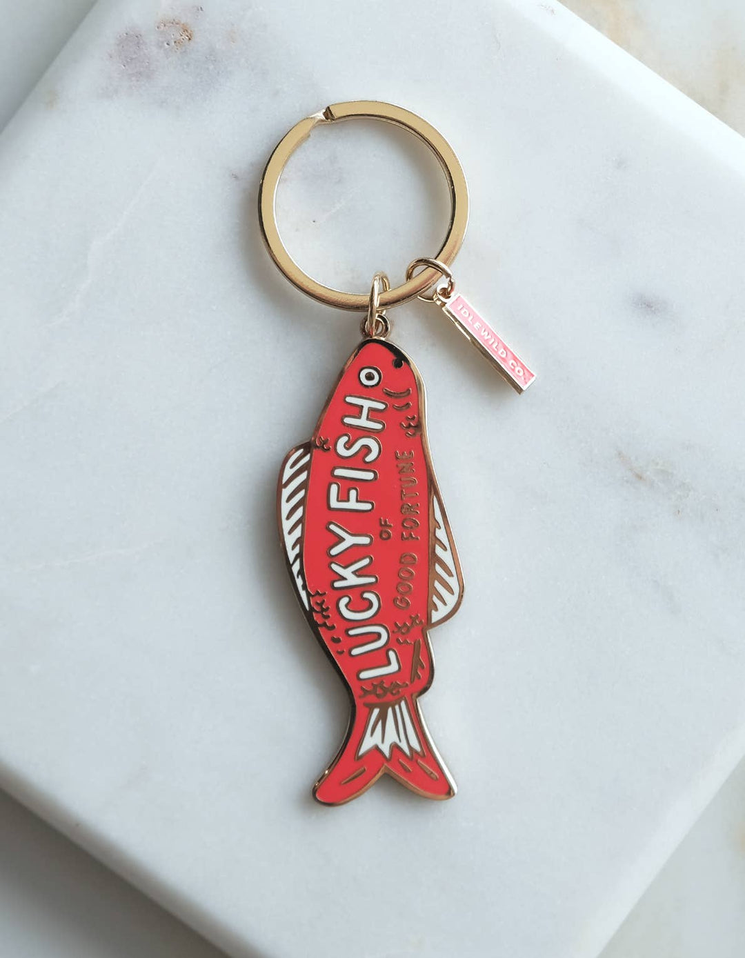 Good Fortune Fish Enamel Keychain
