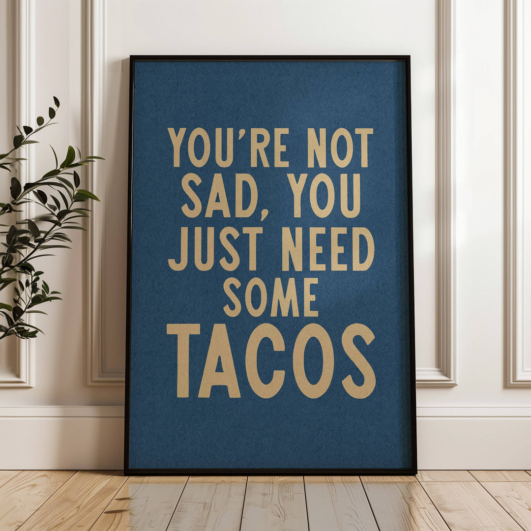 Tejas Country Club - Taco Humor Wall Art Home Decor Art Print