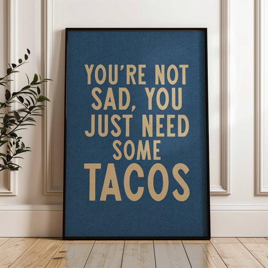 Tejas Country Club - Taco Humor Wall Art Home Decor Art Print