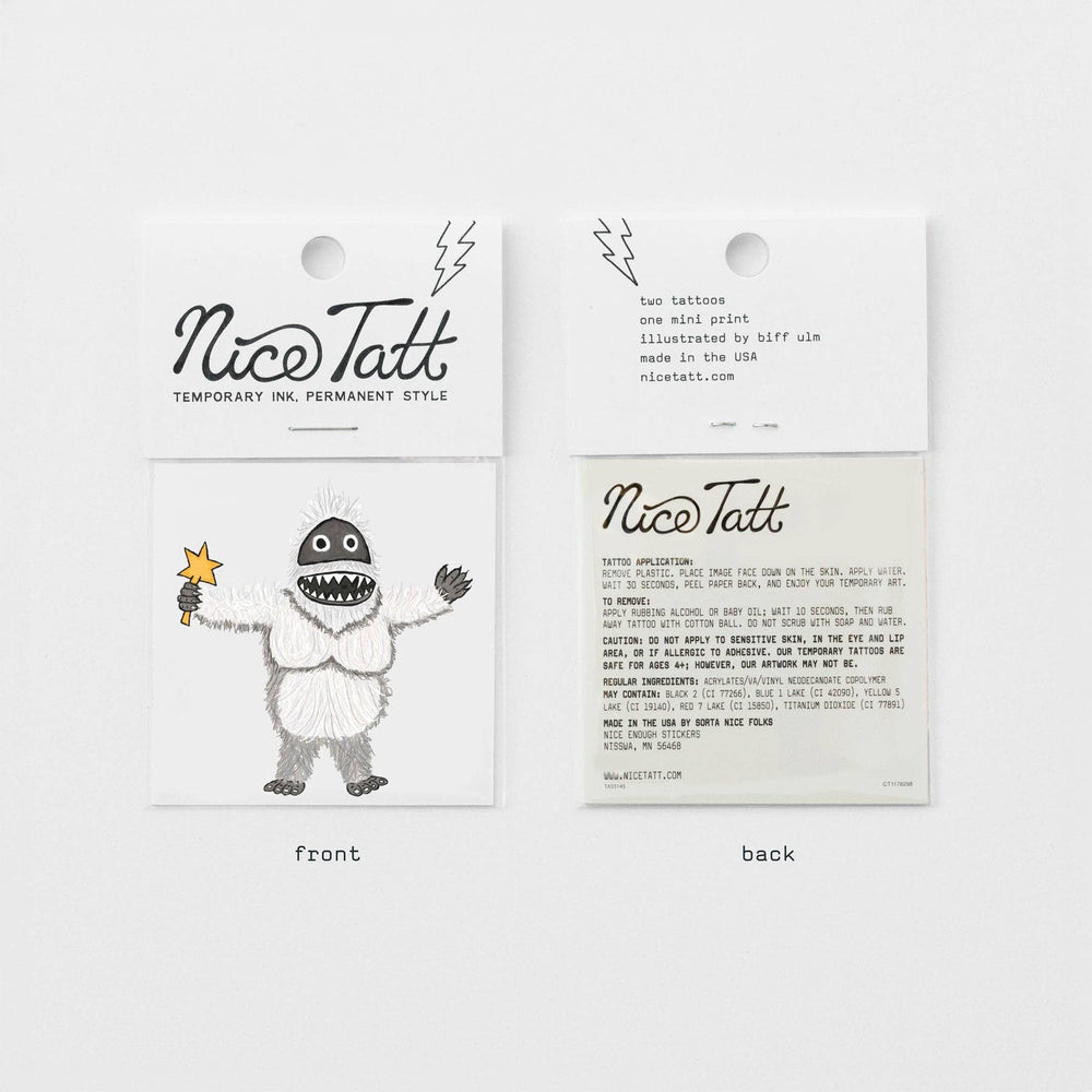 Yeti - Temporary Tattoo